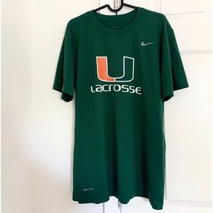 Nike U Miami Lacrosse Shirt